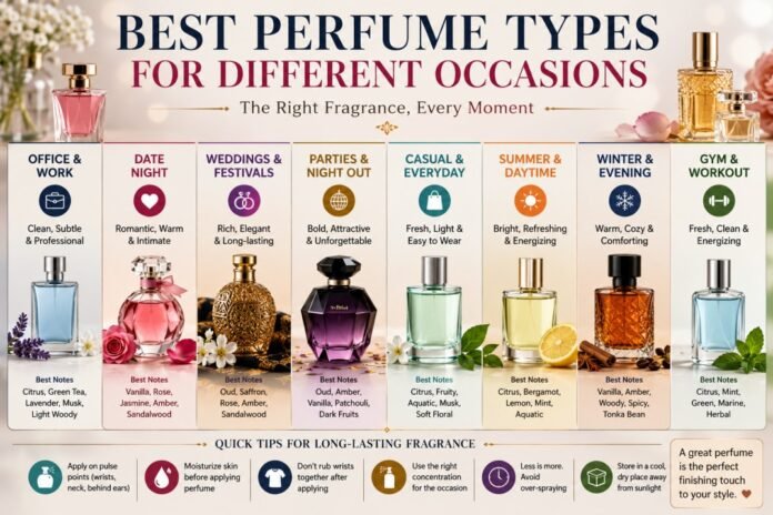 Best Perfume Types for Different Occasions