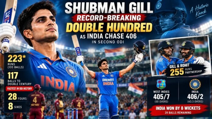 Shubman Gill’s Record-Breaking Double Hundred